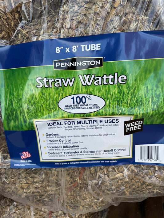 Pennington 8” x 8ft Straw Wattle