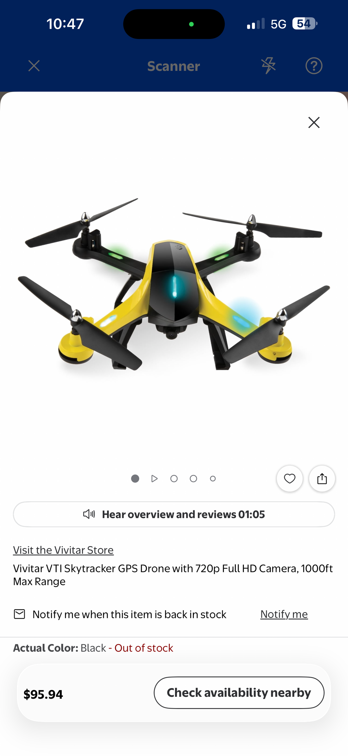 Vivitar VT1 Skytracker GPS Drone w/Camera
