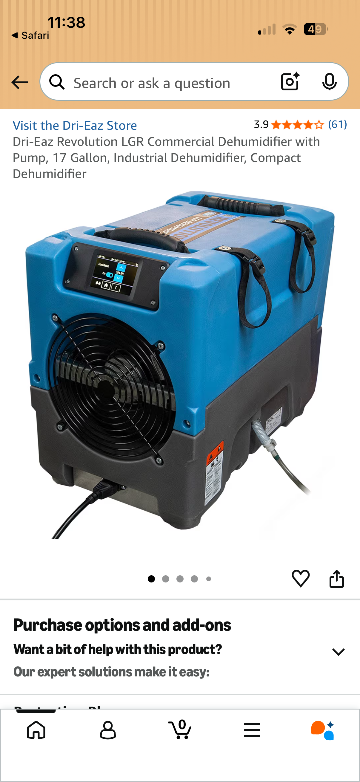 Dri-Eaz Revolution LGR 17 Gallon Commercial Dehumidifier