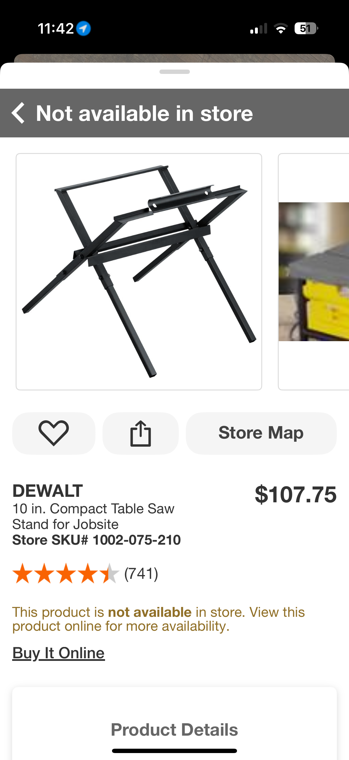 Dewalt 10” Compact Miter Saw Stand