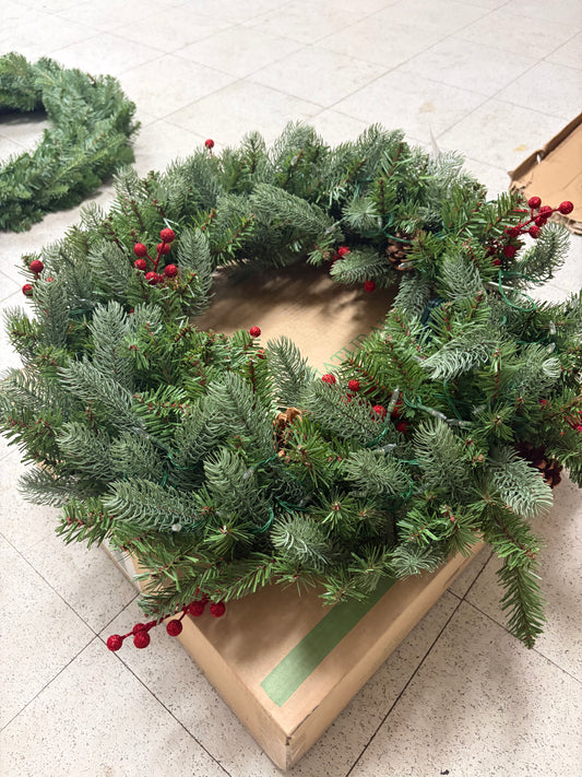 Nearly Natural 30” Pine Artificial Wreath