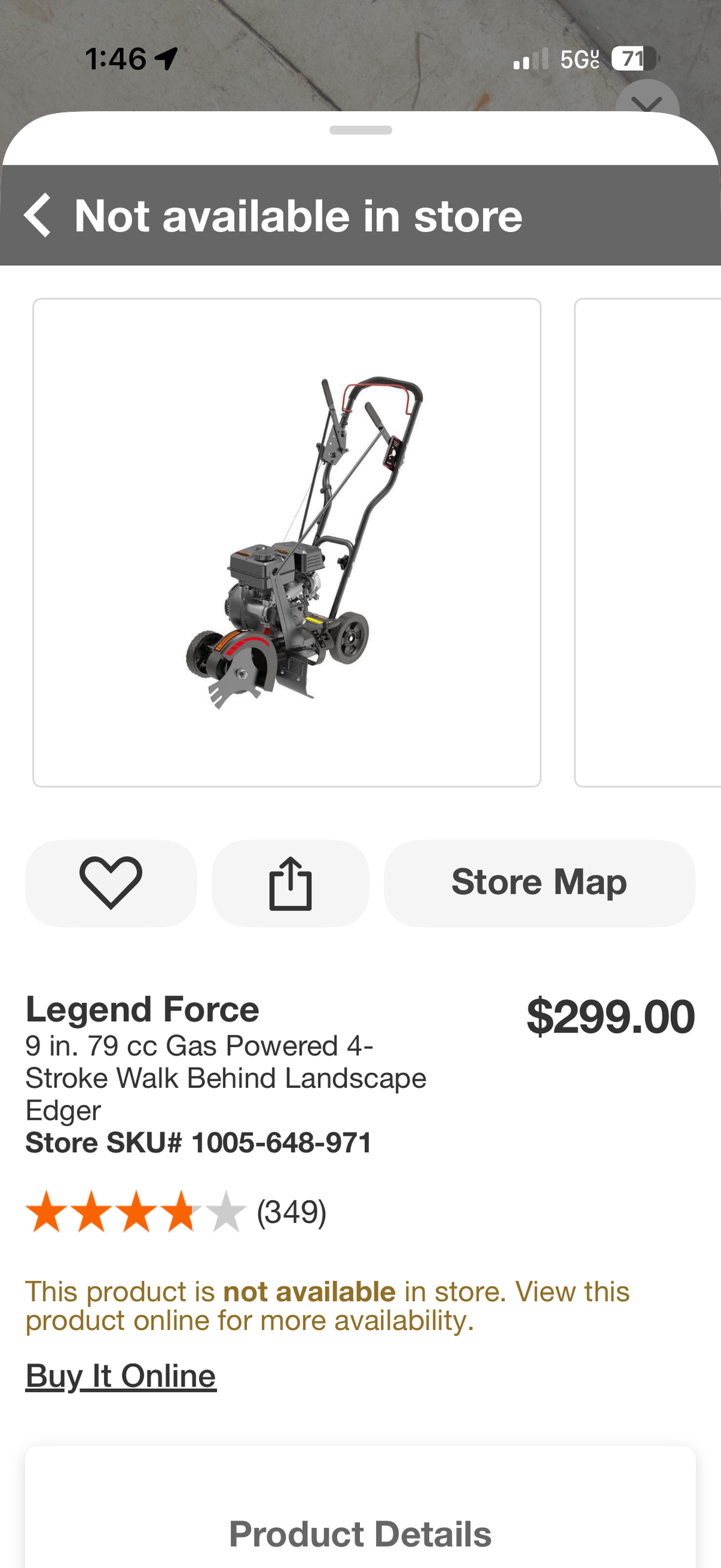 Legend Force 9” 79cc 4-Stroke Gas Walk Behind Edger