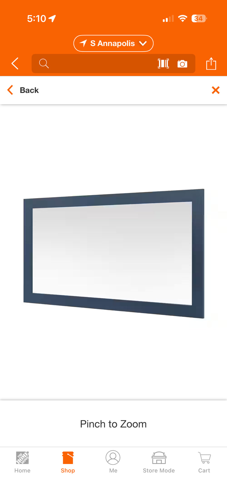 HDC Sonoma 60x32” Midnight Blue Framed Bathroom Mirror