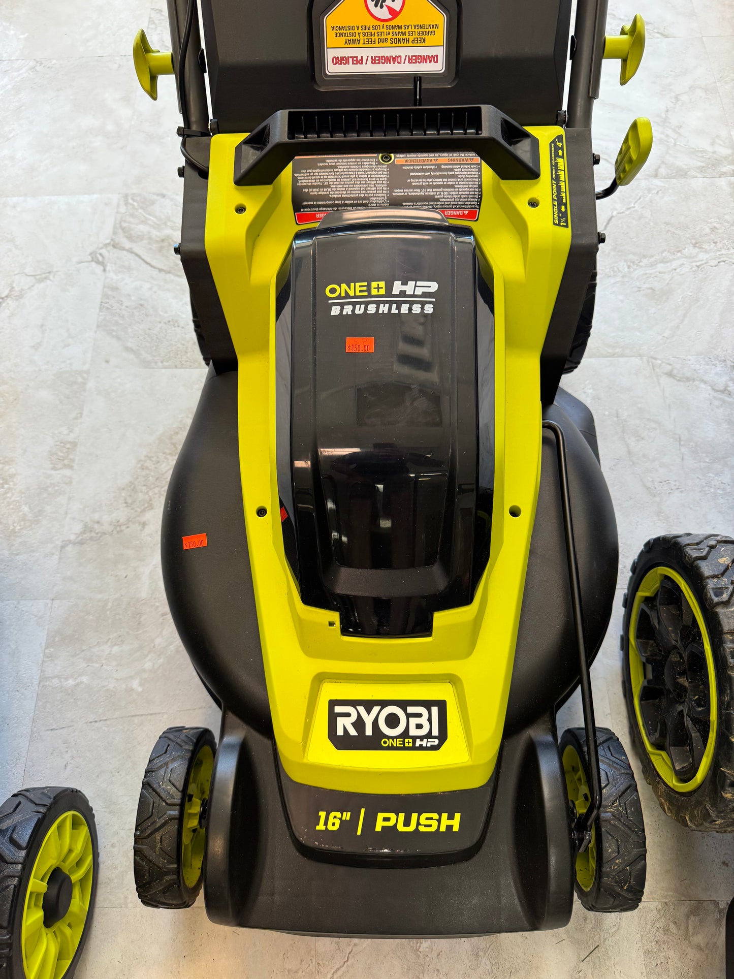 Ryobi One+ HP 18v Brushless 16” PUSH Lawn Mower