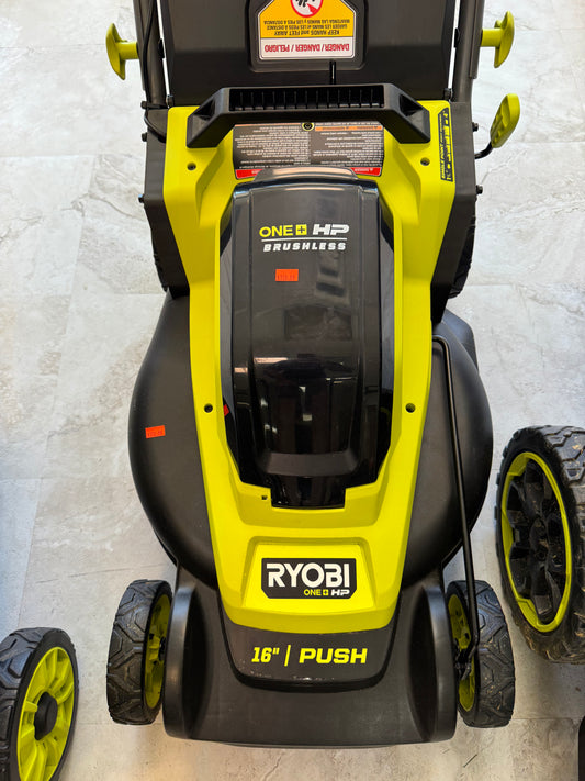 Ryobi One+ HP 18v Brushless 16” PUSH Lawn Mower