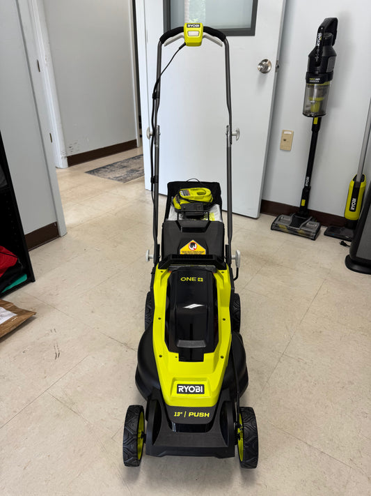 Ryobi One+ 18v 13” PUSH Lawn Mower Kit