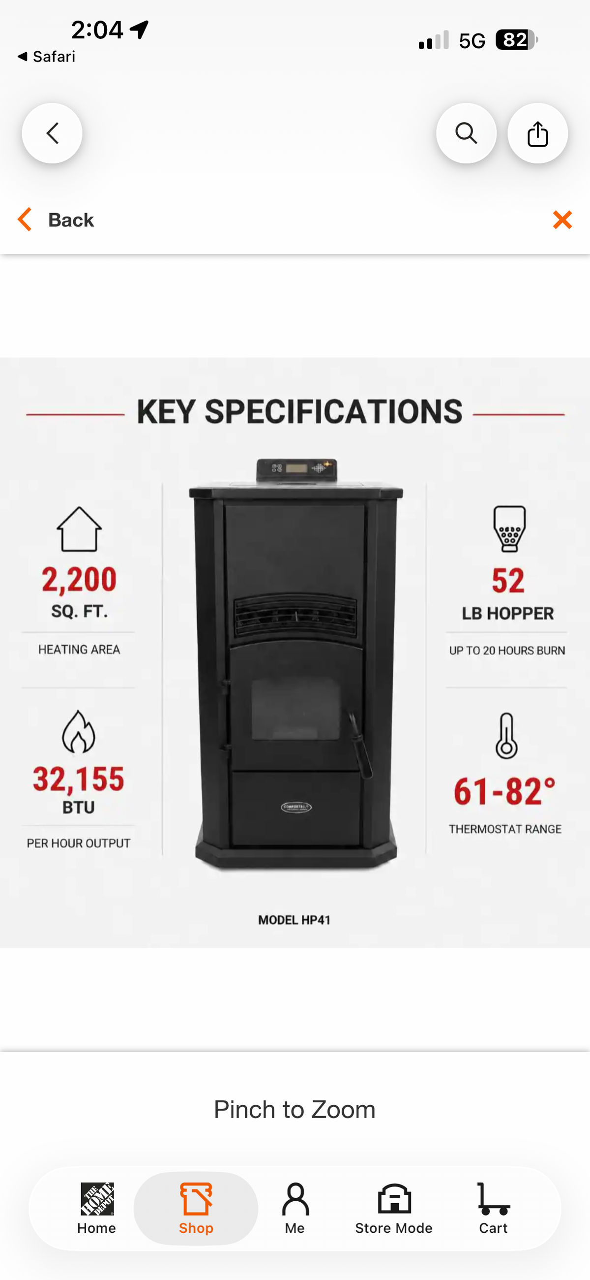 ComfortBilt HP41-Alpine 2,200 sq ft Pellet Stove