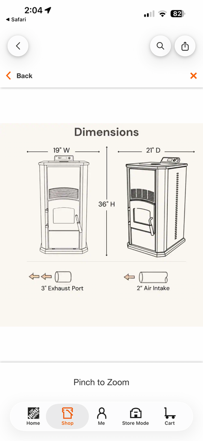 ComfortBilt HP41-Alpine 2,200 sq ft Pellet Stove