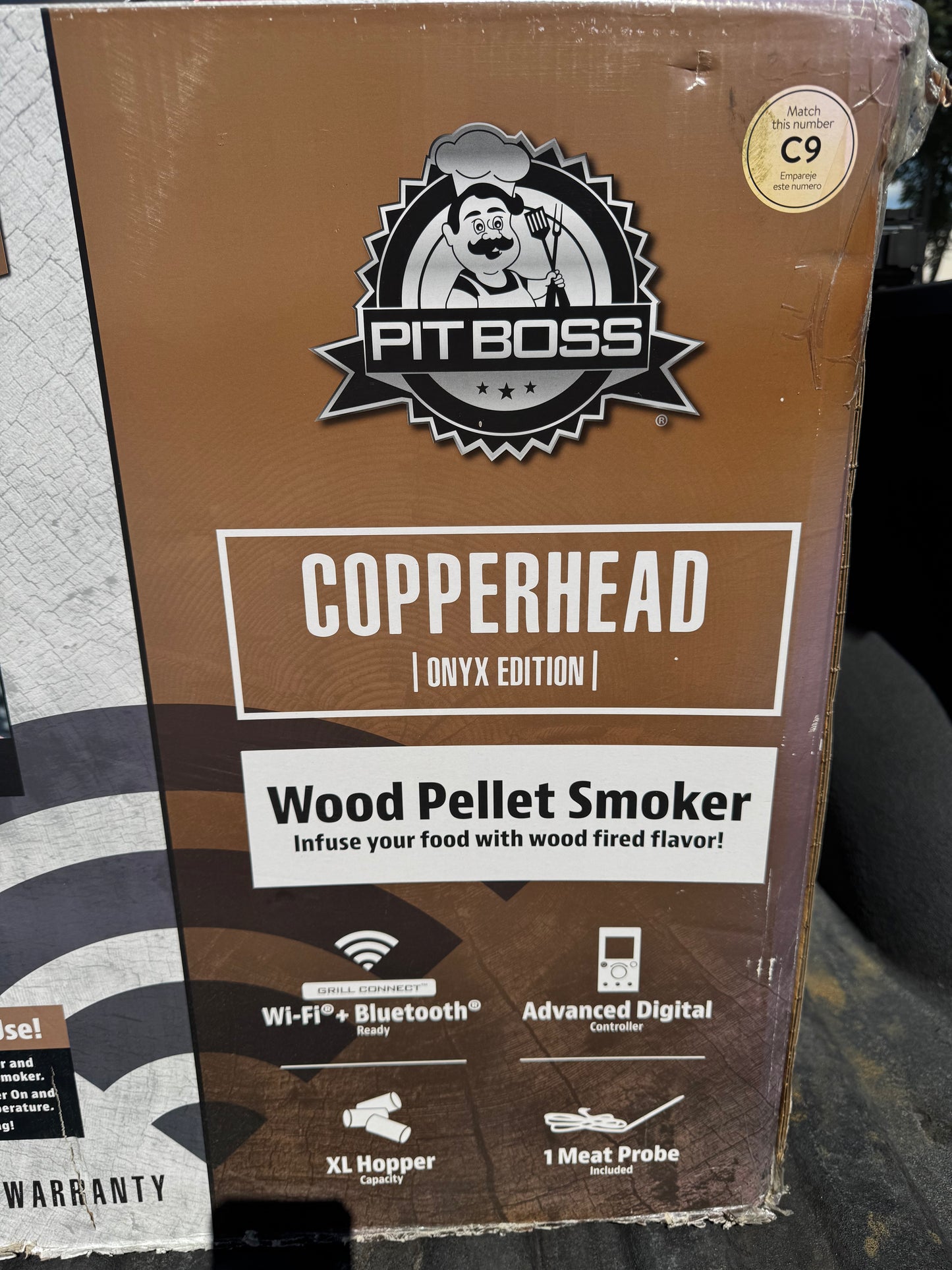 Pit Boss 1300 Copperhead Onyx WiFi & Bluetooth Wood Pellet Smoker