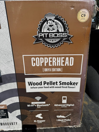 Pit Boss 1300 Copperhead Onyx WiFi & Bluetooth Wood Pellet Smoker