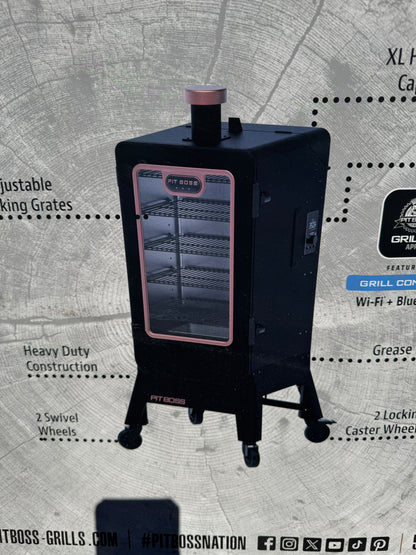 Pit Boss 1300 Copperhead Onyx WiFi & Bluetooth Wood Pellet Smoker