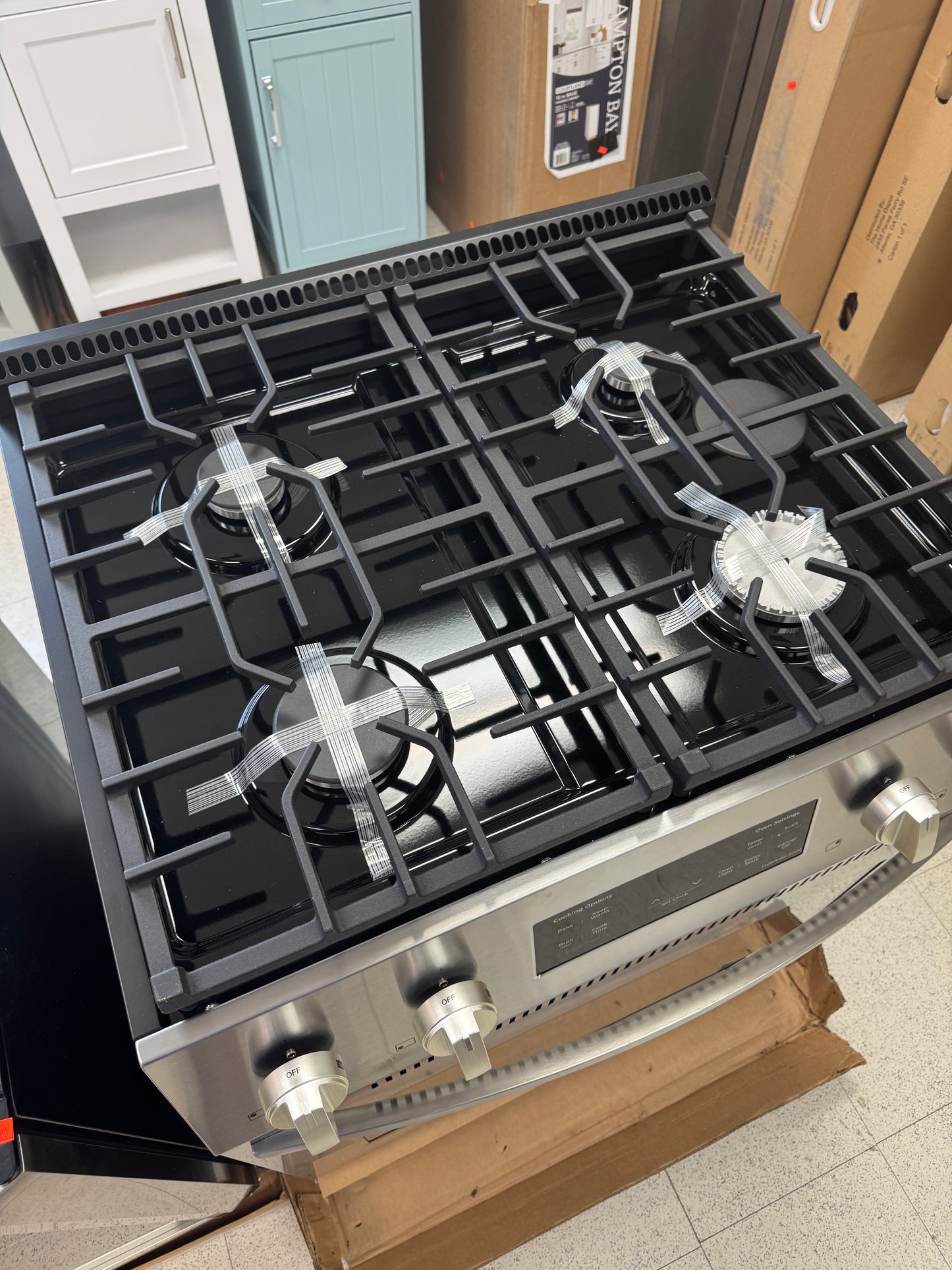 Kenmore 5 cu ft 4 Burner Stainless Steel Gas Range