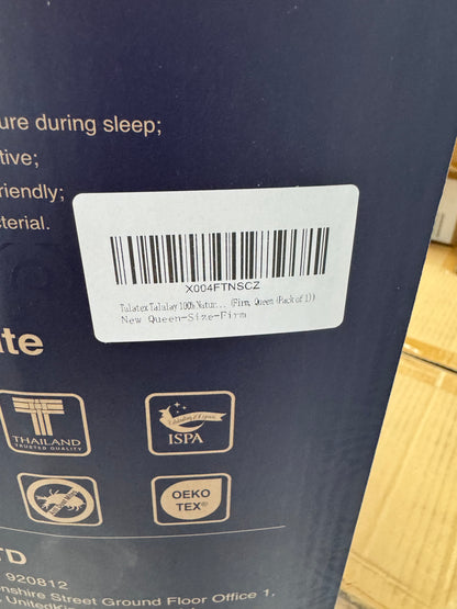 Talatex Talalay Queen Firm Premium Latex Pillow