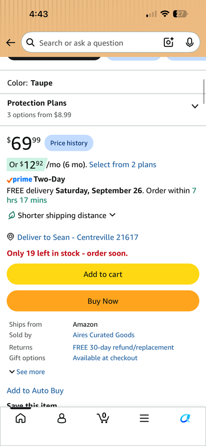 Aires 34oz Ceramic French Press Coffee Maker