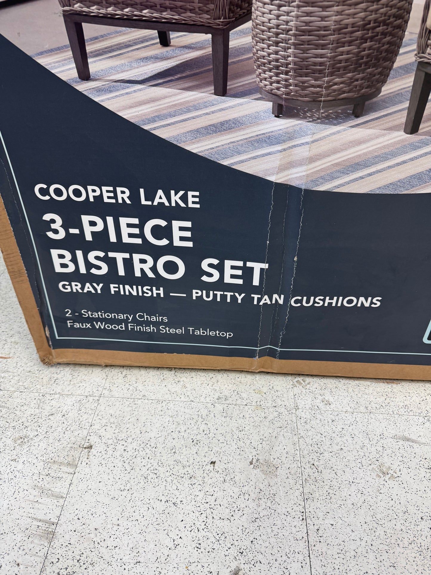 Hampton Bay Cooper Lake 3pc Wicker Patio Conversation Set