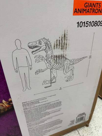 Home Accents Holiday 8ft Grave & Bones Animated LED Zombie Velociraptor