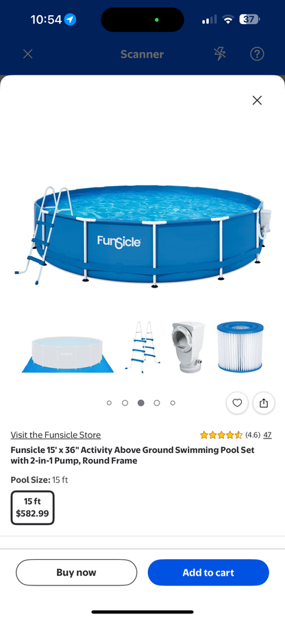 Funsicle 15ft Activity Above Ground Swimming Pool Set