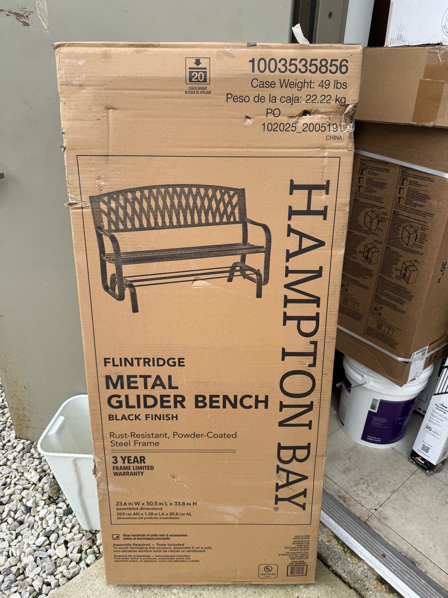 Hampton Bay Flintridge Metal Outdoor Glider