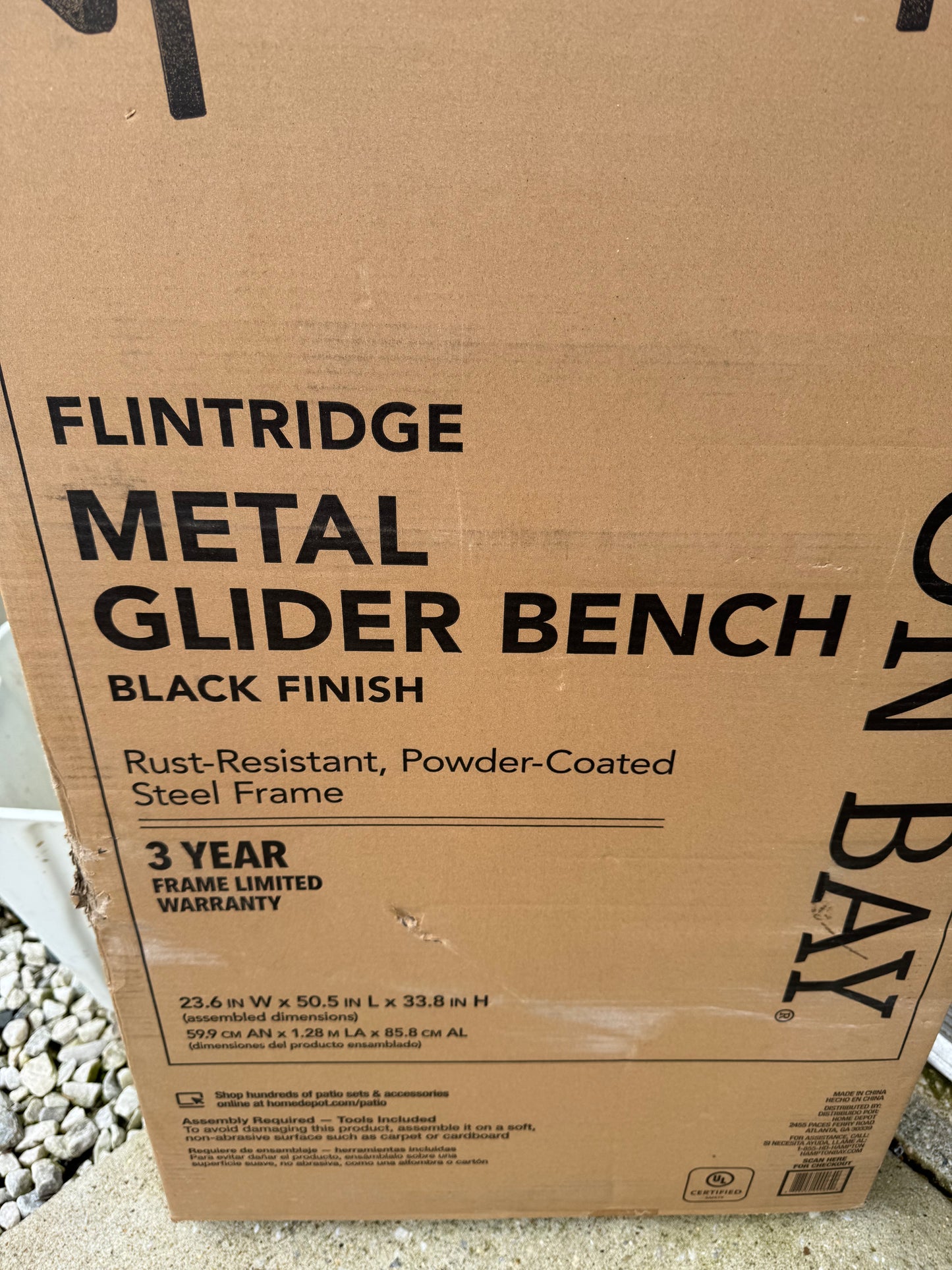 Hampton Bay Flintridge Metal Outdoor Glider