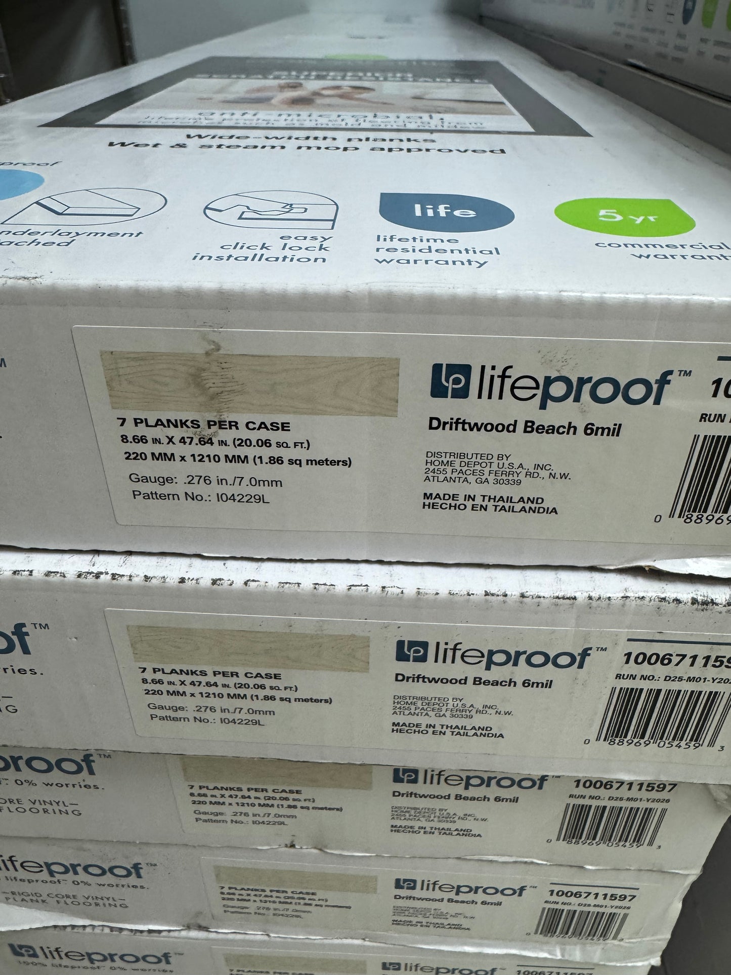Lifeproof Driftwood Beach Waterproof Luxury Vinyl Plank Flooring