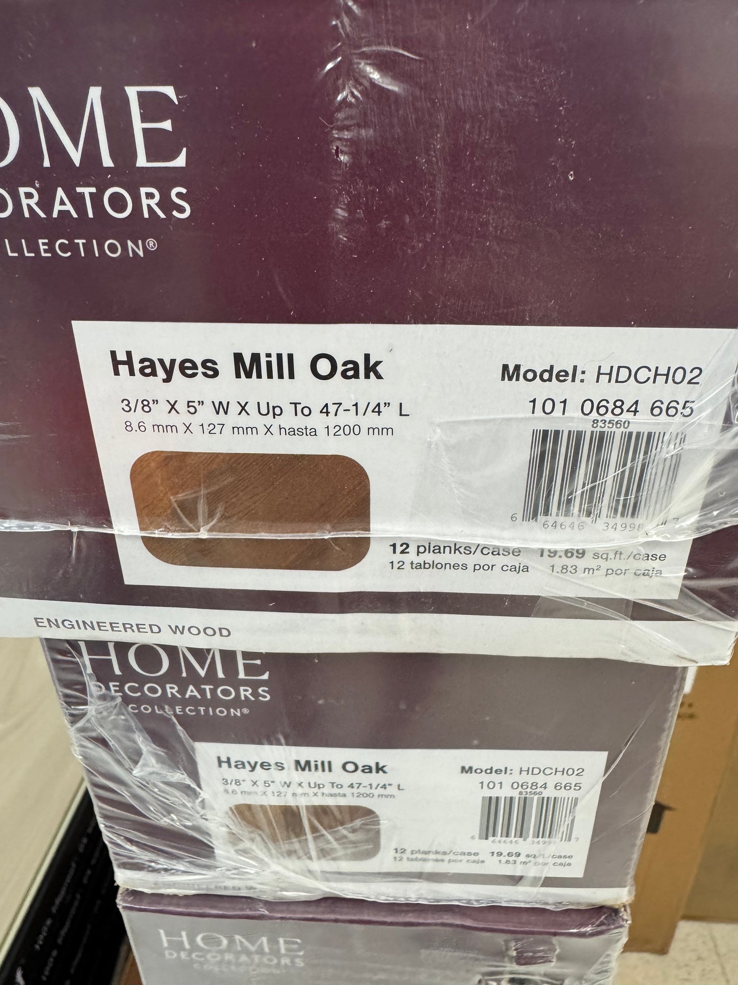HDC Hayes Oak Click Lock Wire Brushed Engineered Hardwood Flooring