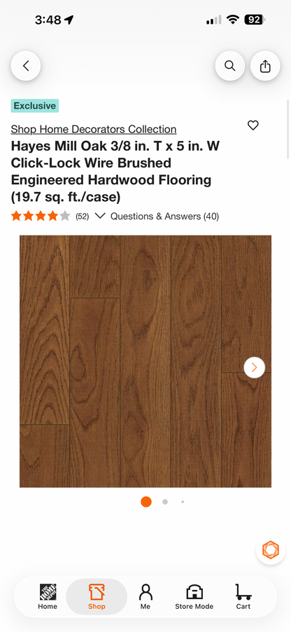 HDC Hayes Oak Click Lock Wire Brushed Engineered Hardwood Flooring