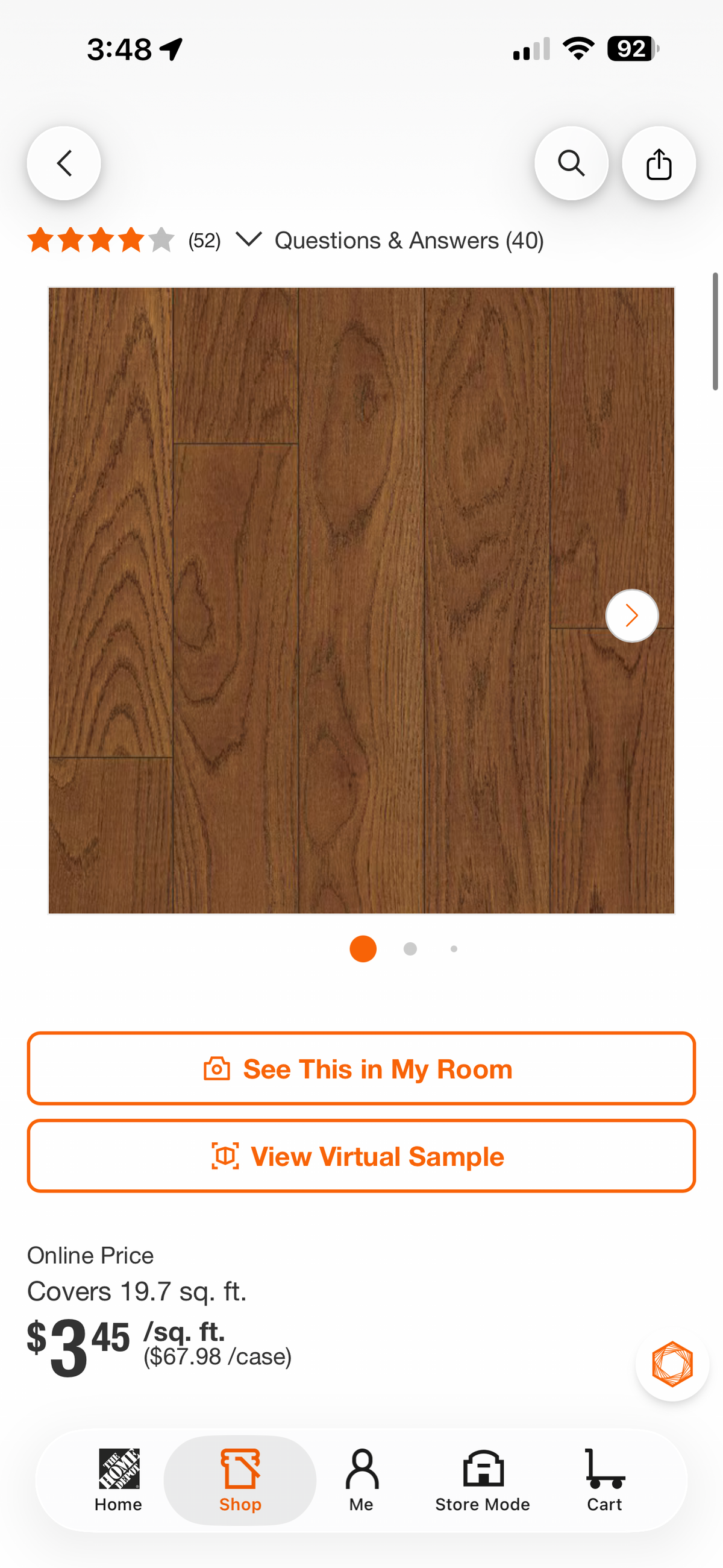 HDC Hayes Oak Click Lock Wire Brushed Engineered Hardwood Flooring