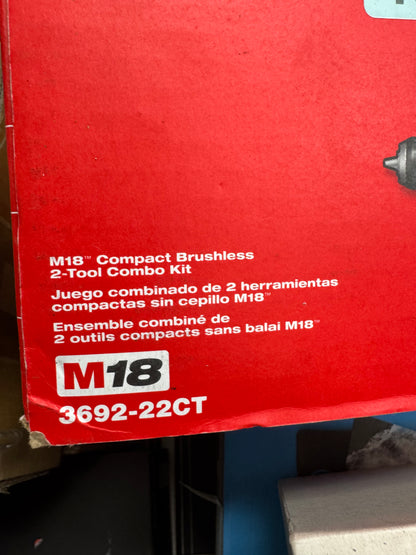 Milwaukee M18 Brushless Compact Drill/Impact Combo Kit