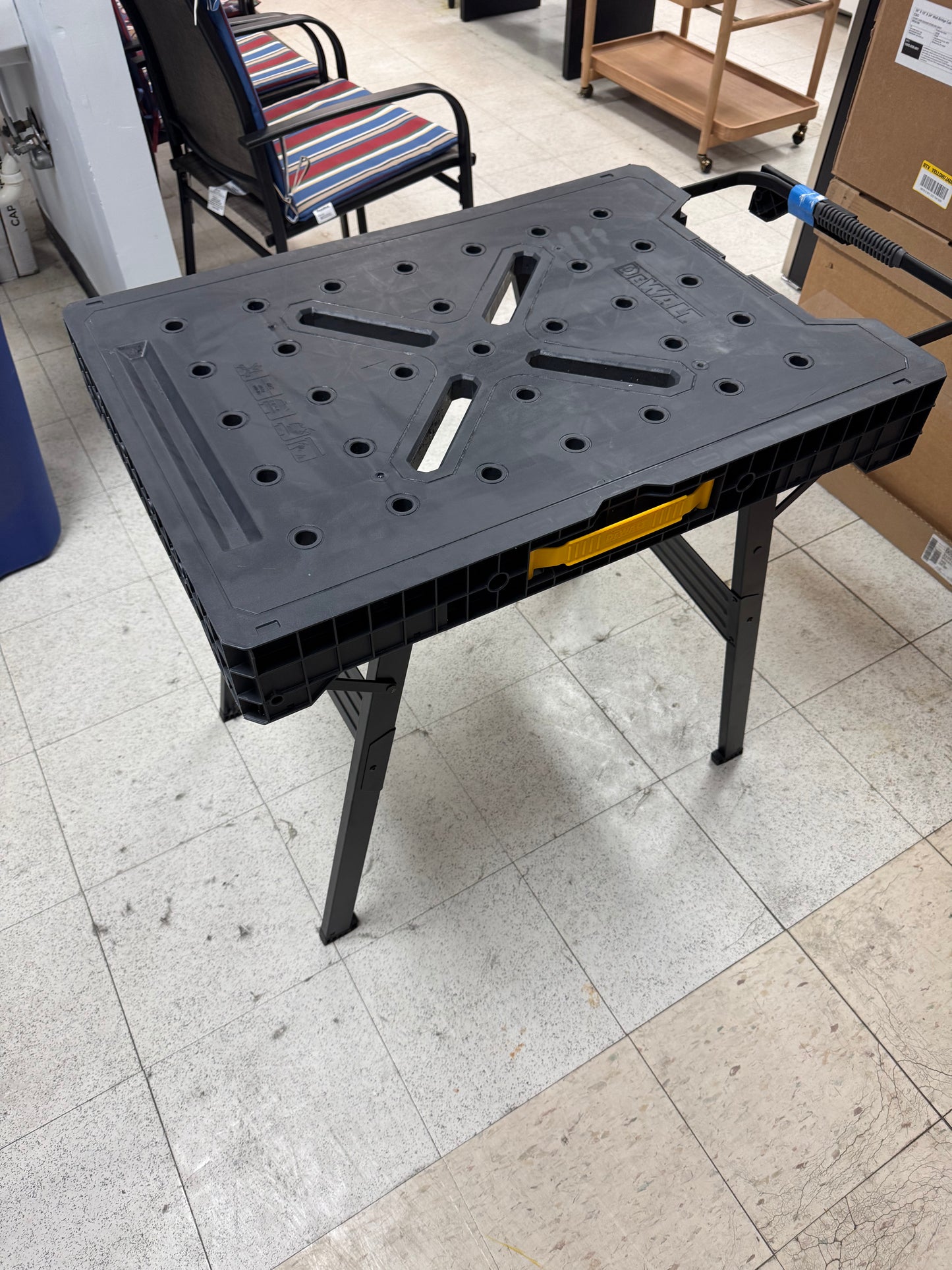 Dewalt 33” H Plastic Folding Sawhorse Workbench