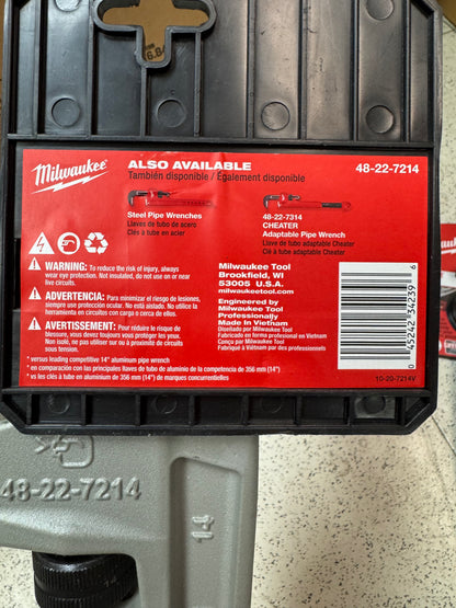 Milwaukee 14” Aluminum Pipe Wrench