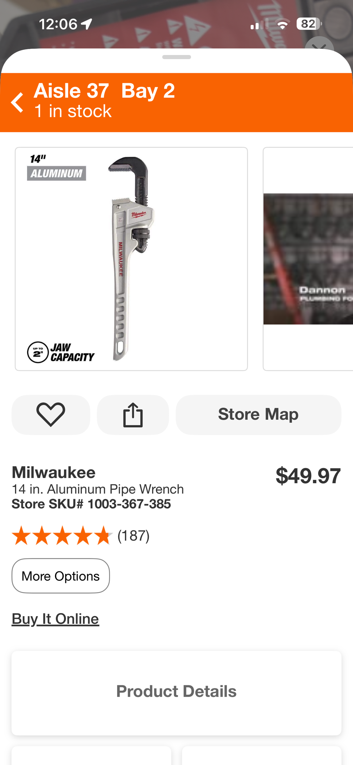 Milwaukee 14” Aluminum Pipe Wrench