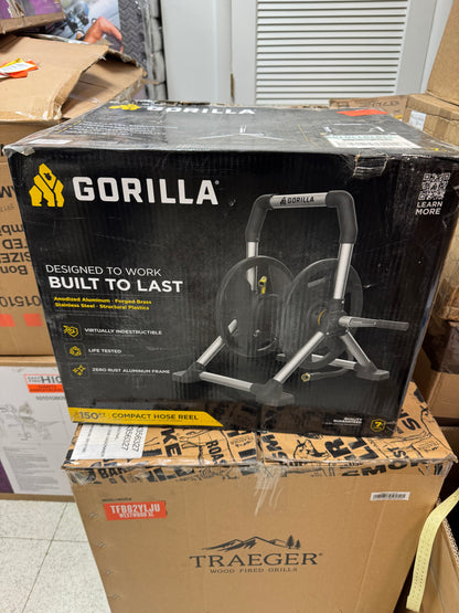 Gorilla 150ft Aluminum Zero Rust Hose Reel