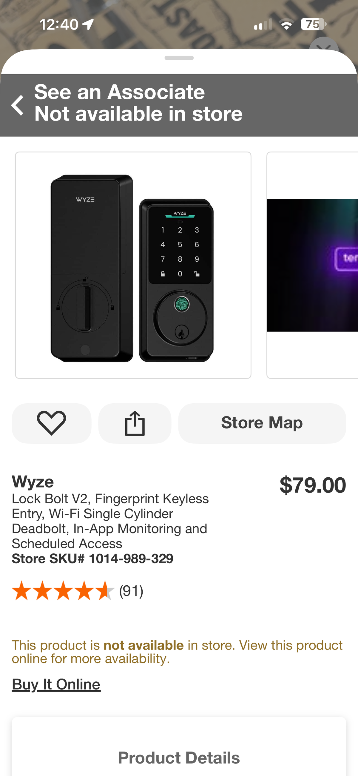 Wyze Lock Bolt V2 Smart Fingerprint Keyless Deadbolt
