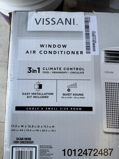 Vissani 5,000 BTU 115V Window Air Conditioner