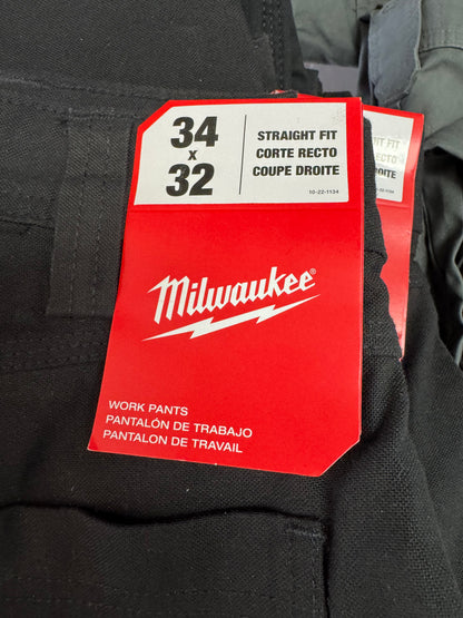 Milwaukee Men’s Black & Gray Cotton/Polyester Work Pants