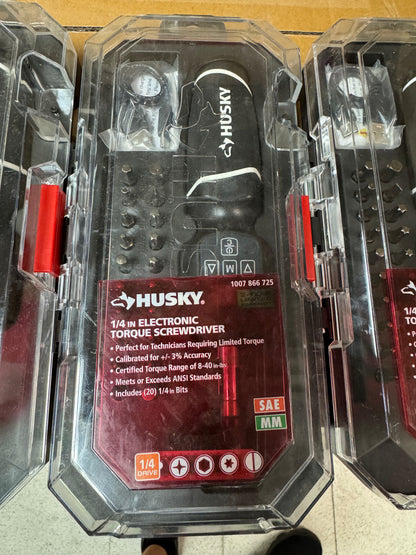 Husky 1/4” Electronic Rechargeable Torque Screwdriver
