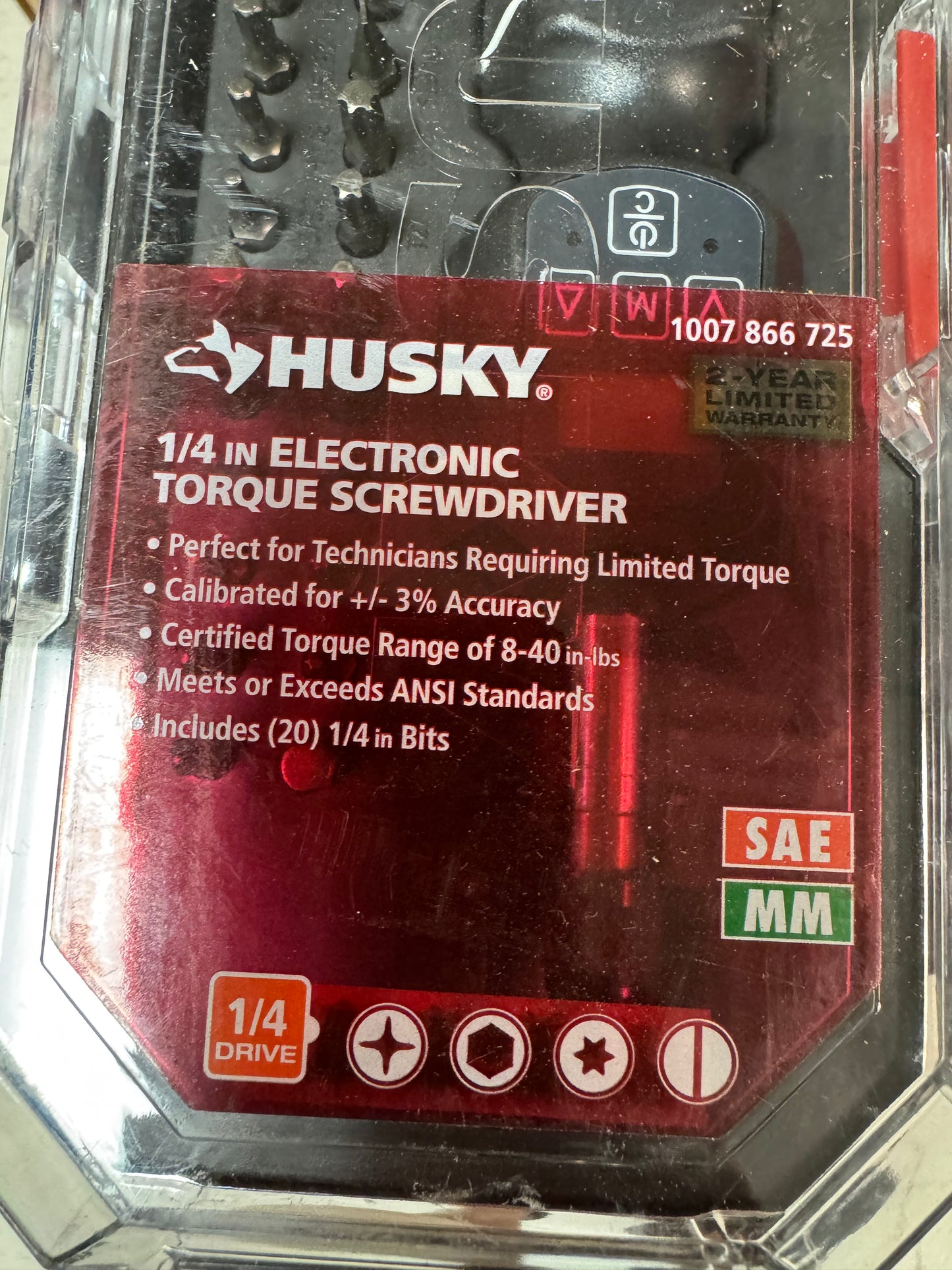 Husky 1/4” Electronic Rechargeable Torque Screwdriver