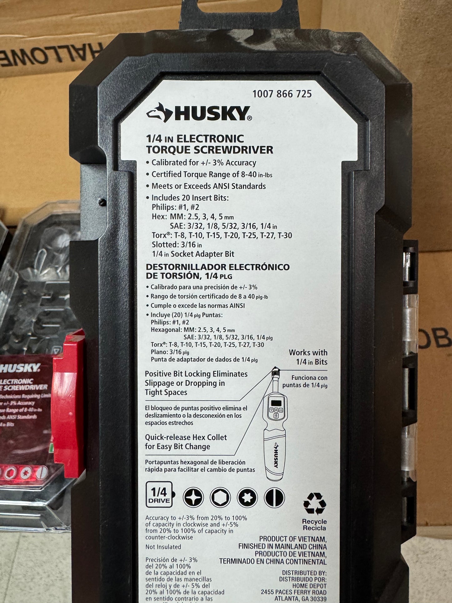 Husky 1/4” Electronic Rechargeable Torque Screwdriver