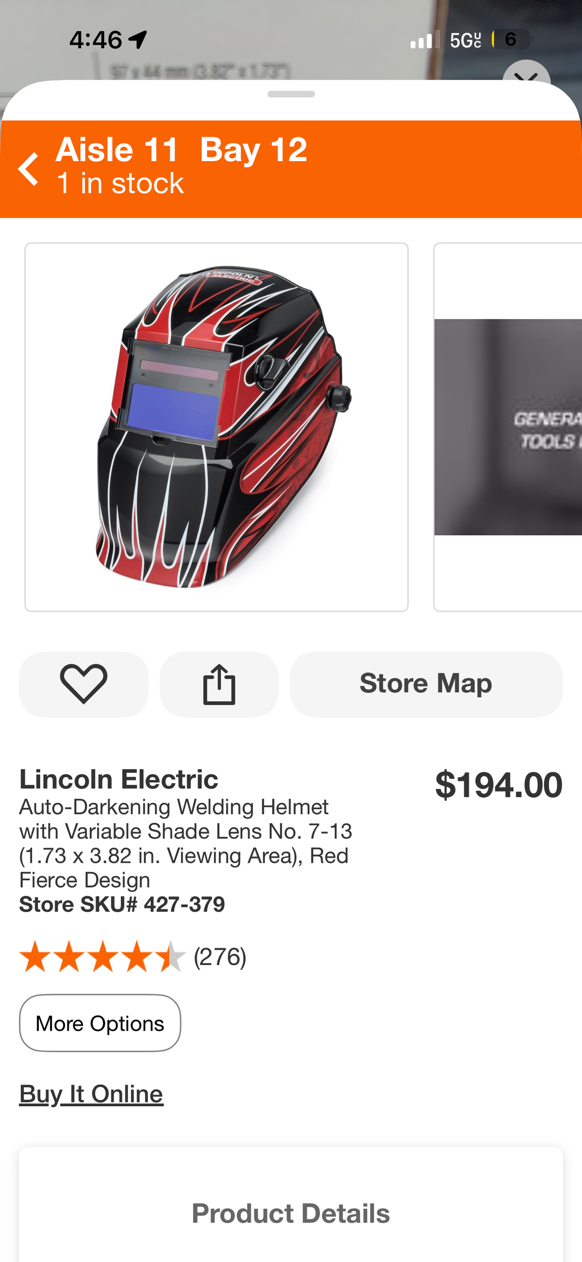 Lincoln Electric Auto-Darkening Variable Shade Welding Helmet