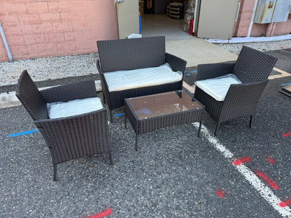 Chicago Furniture 4pc Outdoor Patio Wicker Furniture Set