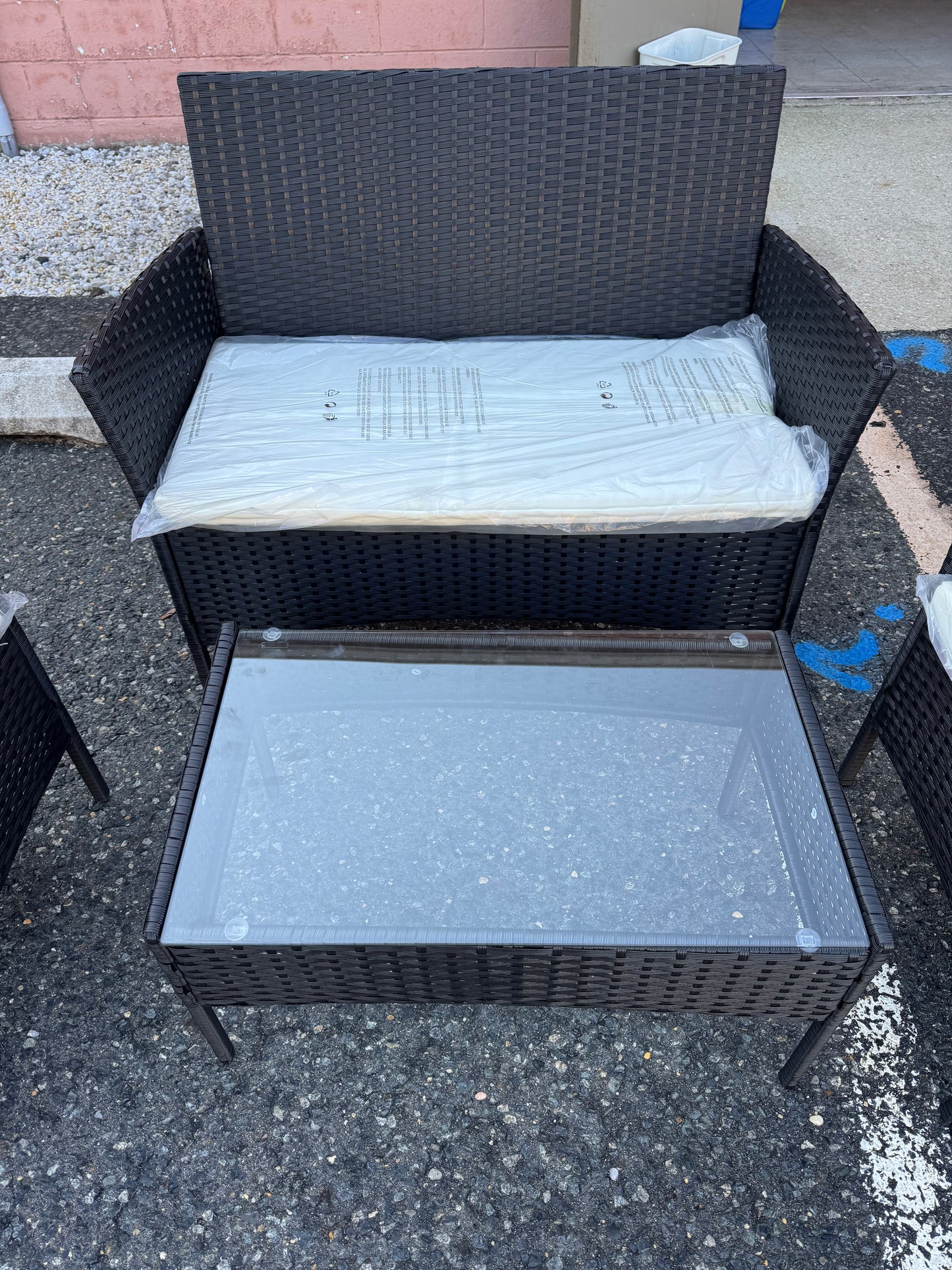 Chicago Furniture 4pc Outdoor Patio Wicker Furniture Set