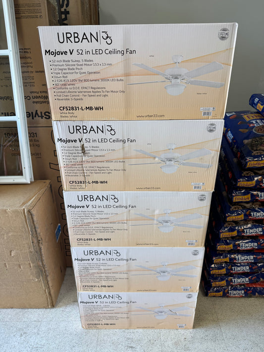 Urban 33 Mojave V 52” LED Ceiling Fan