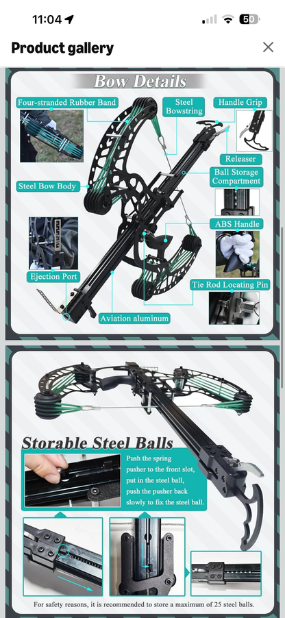 Continuous Shooting Ball Bearing Compound Bow Set w/Accessories