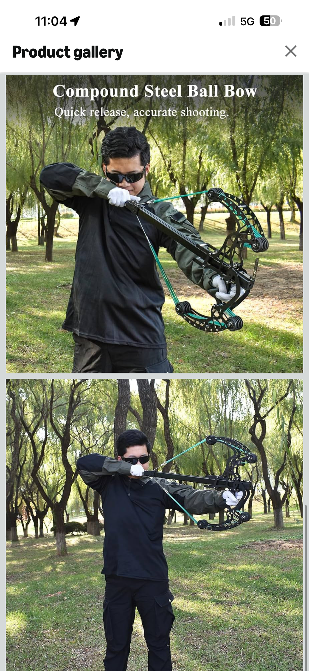 Continuous Shooting Ball Bearing Compound Bow Set w/Accessories