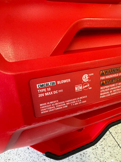 Craftsman 20v Brushless Leaf Blower (Tool Only)