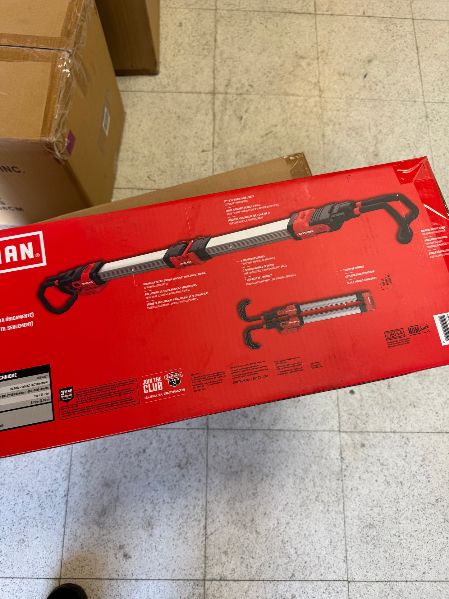 Craftsman 20v 1200 Lumens Portable Work Light (Tool Only)