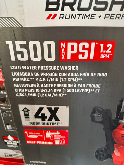 Craftsman 20v Brushless 1500 PSI 1.2 GPM Pressure Washer Kit