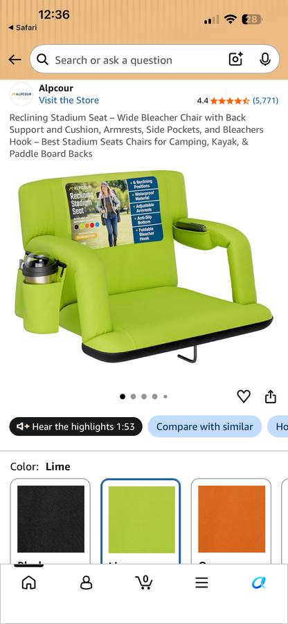 Alpcour Reclining Heated & Non-Heated Stadium Seats