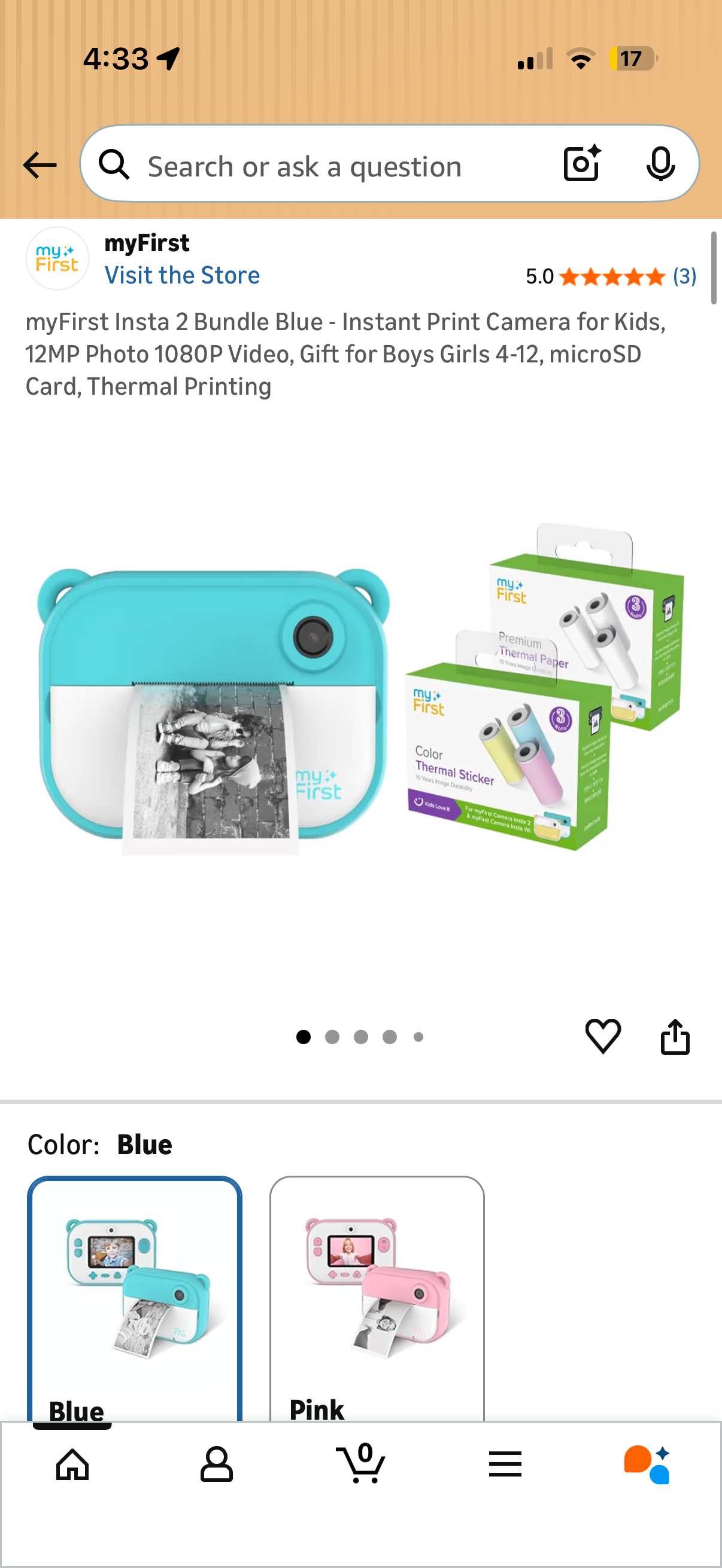 myFirst Insta 2 Print Camera Bundle