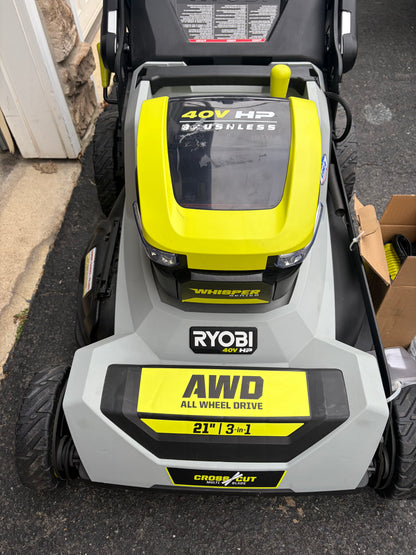 Ryobi 40v HP Brushless 21” AWD Self-Propelled Lawn Mower Kit